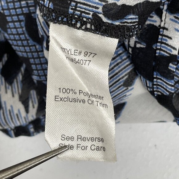 Cabi Blouse Womens Size Large Button Up‎ Sheer V-Neck Animal Print Polyester - Picture 7 of 10